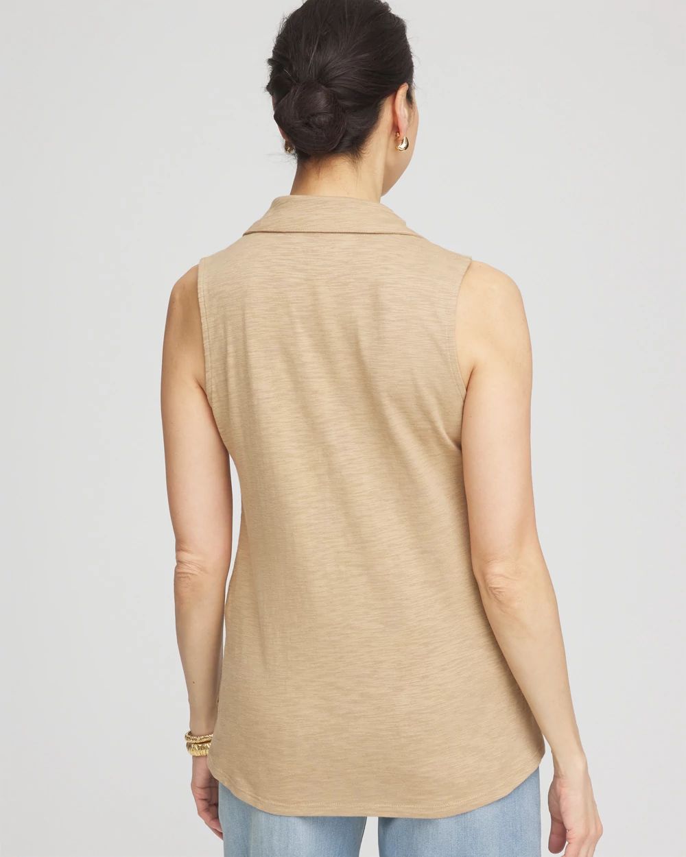 Slub Sleeveless Collared Tunic | Chico's
